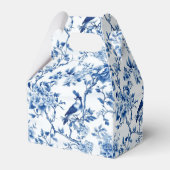 Chinoiserie Blue Birds and Flowers Baby shower Bedankdoosjes (Achterkant)