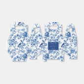 Chinoiserie Blue Birds and Flowers Baby shower Bedankdoosjes (Uitgevouwen)