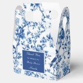 Chinoiserie Blue Birds and Flowers Baby shower Bedankdoosjes (Geopend)