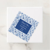 Chinoiserie Blue Birds and Flowers Birthday Bedankjes Labels (In situ)