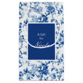 Chinoiserie Blue Birds and Flowers Vrijgezellenfee Klein Cadeauzakje (Achterkant)