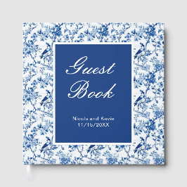 Chinoiserie Blue Birds and Flowers Wedding Gastenboek