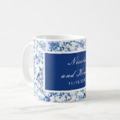 Chinoiserie Blue Birds and Flowers Wedding Koffiemok (Voorkant links)