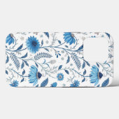 Chinoiserie Blue Echinacea Pattern Case-Mate iPhone Case (Achterkant (horizontaal))