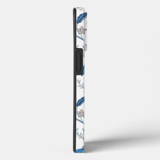Chinoiserie Blue Echinacea Pattern Case-Mate iPhone Case (Achterkant / Rechts)