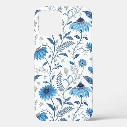 Chinoiserie Blue Echinacea Pattern Case-Mate iPhone Case (Achterkant)