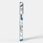 Chinoiserie Blue Echinacea Pattern Case-Mate iPhone Case (Achterkant / Rechts)