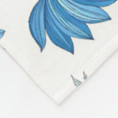 Chinoiserie Blue Echinacea Pattern Fleece Deken (Hoek)