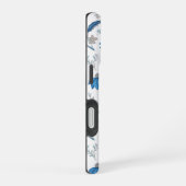 Chinoiserie Blue Echinacea Pattern iPhone 16 Hoesje (Rechterkant)