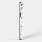 Chinoiserie Blue Echinacea Pattern iPhone Hoesje (Rechterkant)
