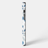 Chinoiserie Blue Echinacea Pattern iPhone Hoesje (Linkerkant)