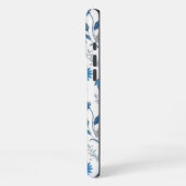 Chinoiserie Blue Echinacea Pattern iPhone Hoesje (Linkerkant)