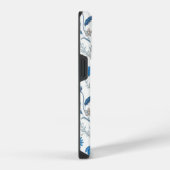 Chinoiserie Blue Echinacea Pattern iPhone Hoesje (Rechterkant)