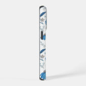 Chinoiserie Blue Echinacea Pattern iPhone Hoesje (Rechterkant)