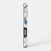 Chinoiserie Blue Echinacea Pattern iPhone Hoesje (Rechterkant)