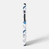 Chinoiserie Blue Echinacea Pattern iPhone Hoesje (Linkerkant)