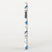 Chinoiserie Blue Echinacea Pattern iPhone Hoesje (Rechterkant)