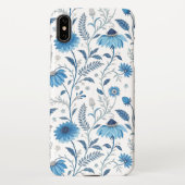 Chinoiserie Blue Echinacea Pattern iPhone Hoesje (Achterkant)