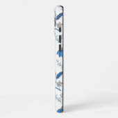 Chinoiserie Blue Echinacea Pattern iPhone Hoesje (Linkerkant)