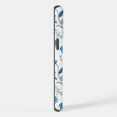 Chinoiserie Blue Echinacea Pattern iPhone Hoesje (Rechterkant)