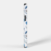 Chinoiserie Blue Echinacea Pattern iPhone Hoesje (Rechterkant)