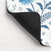Chinoiserie Blue Echinacea Pattern Muismat (Hoek)