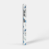 Chinoiserie Blue Echinacea Pattern Samsung Galaxy Hoesje (Rechterkant)