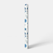 Chinoiserie Blue Echinacea Pattern Samsung Galaxy Hoesje (Linkerkant)