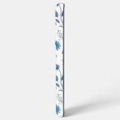 Chinoiserie Blue Echinacea Pattern Samsung Galaxy Hoesje (Achterkant horizontaal)