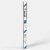 Chinoiserie Blue Echinacea Pattern Samsung Galaxy Hoesje (Rechterkant)