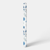 Chinoiserie Blue Echinacea Pattern Samsung Galaxy Hoesje (Linkerkant)