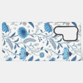 Chinoiserie Blue Echinacea Pattern Samsung Galaxy Hoesje (Achterkant horizontaal)