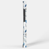 Chinoiserie Blue Echinacea Pattern Samsung Galaxy Hoesje (Rechterkant)