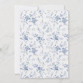 Chinoiserie Blue Elegante bruiloft uitnodiging (Achterkant)