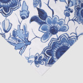 Chinoiserie Blue en White Asian Floral Decoupage Tissuepapier (Detail)