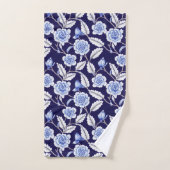 Chinoiserie Blue en White Floral Hampton Willow Bad Handdoek (Handdoek)
