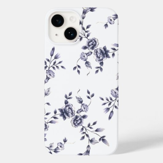  Chinoiserie Blue en White Floral Pattern Case-Mate iPhone Case (Achterkant)