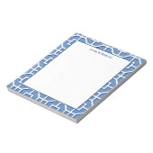 Chinoiserie Blue en White Fret Pattern Notitieblok (Linkerzijde)
