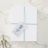 Chinoiserie Blue en White Hydrangea Dank u Label Cadeaulabel (Met Touw)