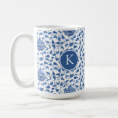 Chinoiserie Blue en White Monogram Initiaal Koffiemok (Links)