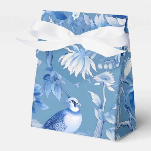 Chinoiserie Blue Favor Box Bedankdoosjes (Voorkant Zijde)