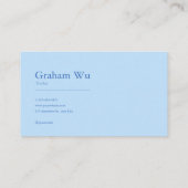 Chinoiserie Blue Floral and Gold Pine Tree Frame Visitekaartje (Achterkant)