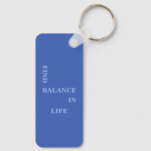 Chinoiserie Blue Floral Lotus Zen Quote tweezijdig Sleutelhanger