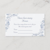 Chinoiserie Blue Floral Raad eens hoeveel kussen Informatiekaartje (Voorkant)