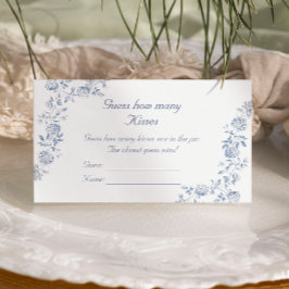 Chinoiserie Blue Floral Raad eens hoeveel kussen Informatiekaartje