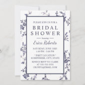 Chinoiserie Blue Floral  Vrijgezellenfeest Kaart (Voorkant)