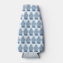 Chinoiserie Blue Ginger Jar Can Bottle Cooler