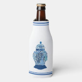 Chinoiserie Blue Ginger Jar Can Bottle Cooler (Fles Voorkant)