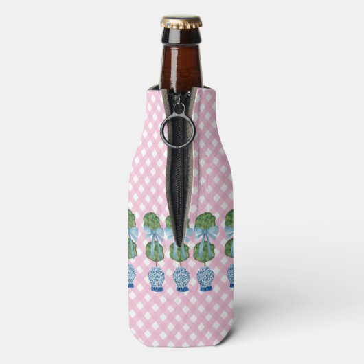 Chinoiserie Blue Ginger Jar Can Flesjeskoeler (Fles Achterkant)