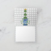 Chinoiserie Blue Ginger Jar topiary Bedankkaart (Binnen)